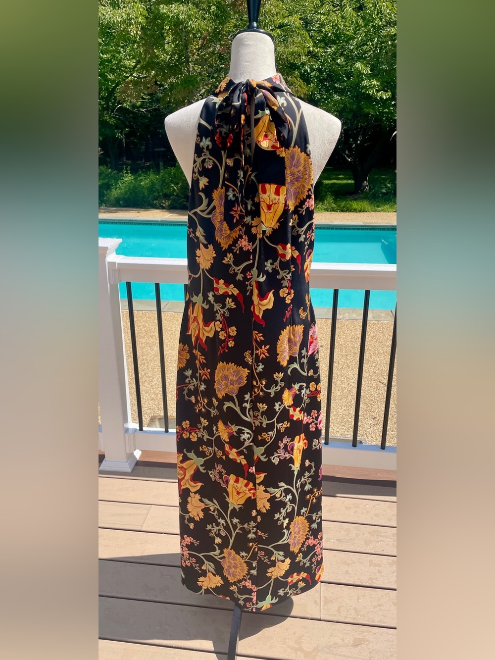 Anne Klein Women’s Halter Style Cowl Neck Satin Midi Dress. Size 10. - Picture 7 of 7